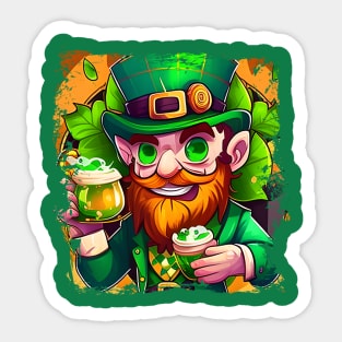 Lucky Leprechaun Beer With Me St. Patrick's Day Sticker